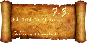 Fábián Zilia névjegykártya